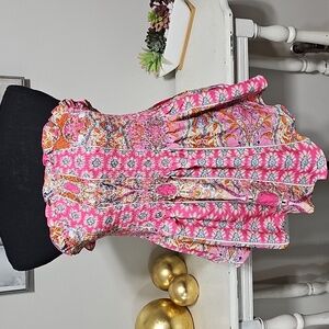 3 for $10 🌸 SHEIN Curve Boho Paisley Smocked Tube Top 1XL